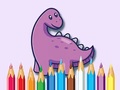 Joc Coloring Book: Dinosaur With Flowers