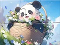 Joc Jigsaw Puzzle: Blanket Panda