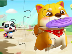 Joc Jigsaw Puzzle: Little Panda Play With Pet