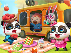 Joc Jigsaw Puzzle: Little Panda Picnic