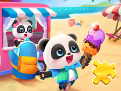 Joc Jigsaw Puzzle: Baby Panda Ice Cream Car