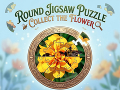 Joc Round jigsaw Puzzle - Collect the Flower