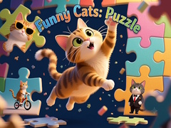 Joc Funny Cats: Puzzle